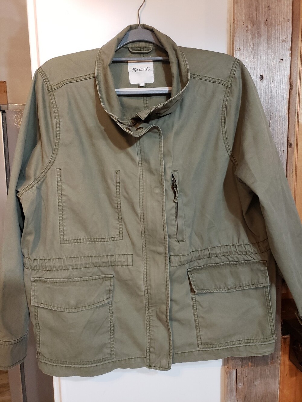 Madewell Passage Utility Jacket 2x Olive Desert Green Durable Cotton